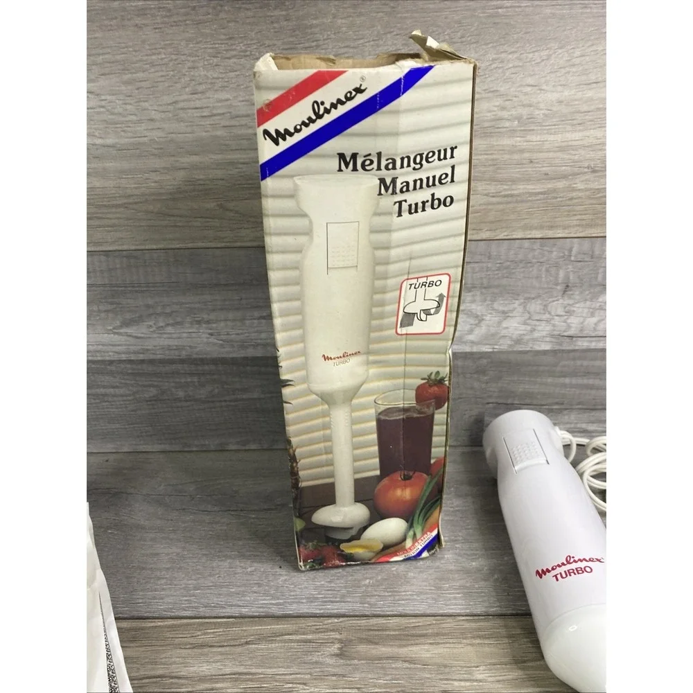 Moulinex Turbo Hand Blender Model 070 White Good Vintage 150W Immersion Mixer